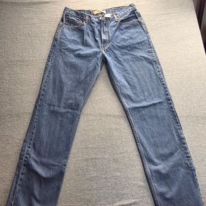 Levis 505 Regular Fit Mens Jeans Blue Denim Straight Leg W36 L34